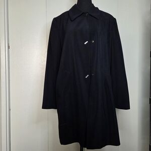 Novelti Petite for Lindor Women's Elegant Navy Trench Coat